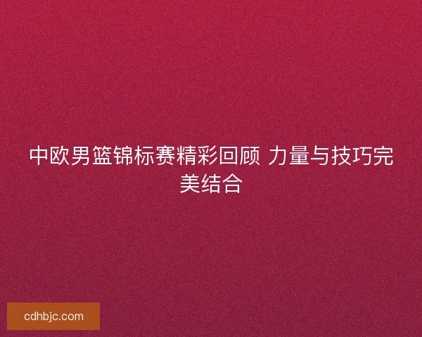 中欧男篮锦标赛精彩回顾 力量与技巧完美结合 中欧男篮锦标赛精彩回顾 力量与技巧完美结合