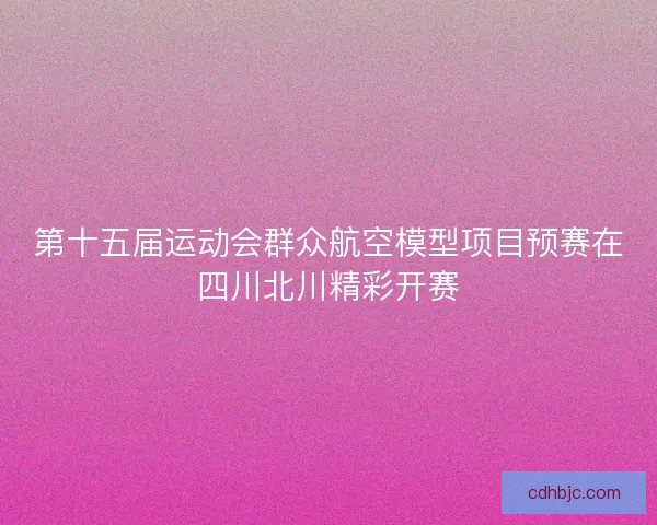 第十五届运动会群众航空模型项目预赛在四川北川精彩开赛